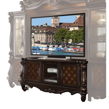 74" Dark Brown Solid Wood