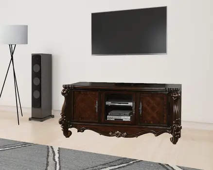 74" Dark Brown Solid Wood