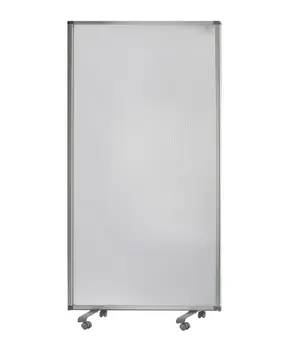 71" White Iron Folding Three Panel Screen Room Divider