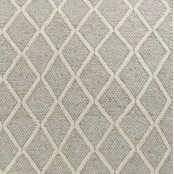 5' X 7'  Wool Grey Area Rug