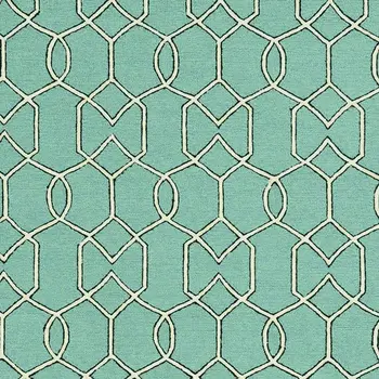 7' X 10' Green Moroccan Indoor Outdoor Area Rug