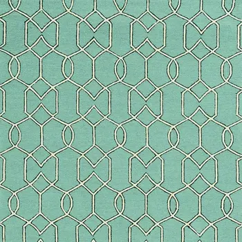 7' X 10' Green Moroccan Indoor Outdoor Area Rug