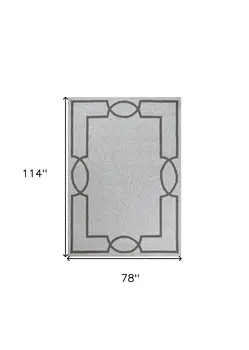 6' X 9' Ivory and Gray Hand Hooked Area Rug