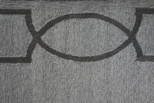 6' X 9' Ivory and Gray Hand Hooked Area Rug
