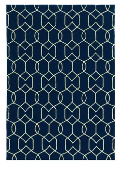 7' X 10' Blue Moroccan Indoor Outdoor Area Rug