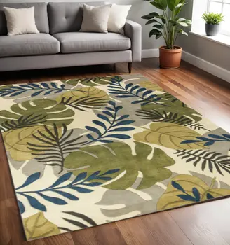5' X 8'  Wool Ivory  Area Rug