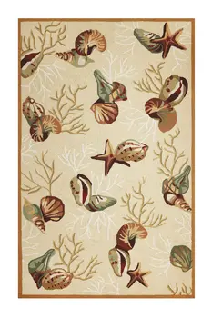 7' X 9'  Polyester Beige Area Rug