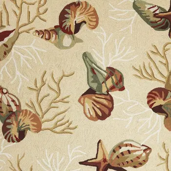 7' X 9'  Polyester Beige Area Rug
