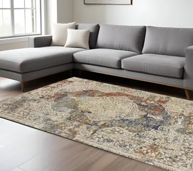 7' X 10'  Polypropylene Multi Area Rug