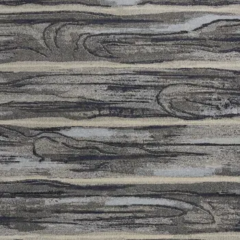 8' X 11' Gray And Black Abstract Area Rug