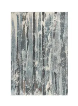 7' X 10' Teal Blue Abstract Distressed Area Rug