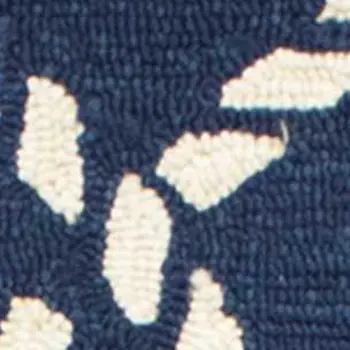 7' X 9' Navy Blue Nautical Handmade Indoor Outdoor Area Rug