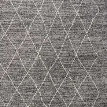 8' X 11' Gray And Light Gray Geometric Area Rug