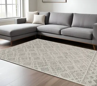 8' X 10'  Wool Sand Area Rug