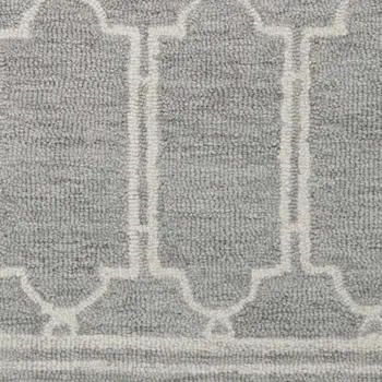 8' X 10'  Wool Grey Area Rug