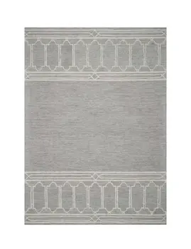 8' X 10'  Wool Grey Area Rug