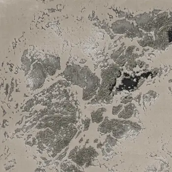 8' X 11' Silver And Black Abstract Area Rug