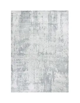 5' X 7' Dark Gray And Light Gray Abstract Hand Loomed Area Rug