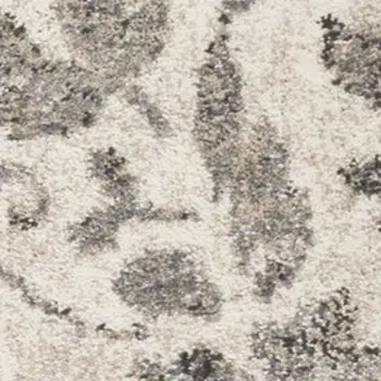 8' X 10' Gray And Tan Floral Distressed Area Rug