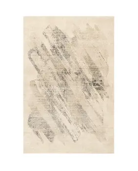8' X 10' Gray And Ivory Abstract Area Rug