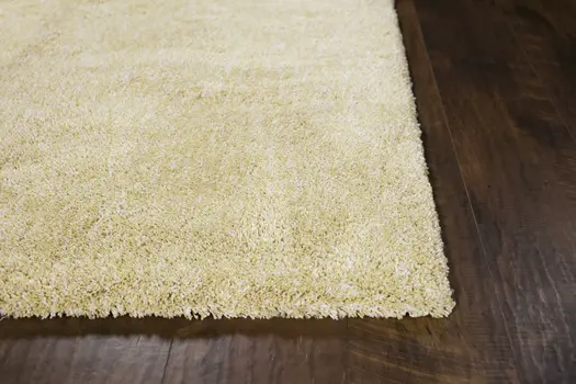 8' X 11' Yellow Shag Hand Woven Area Rug