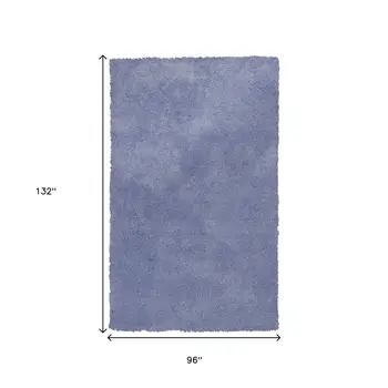 8' X 11' Purple Shag Hand Woven Area Rug
