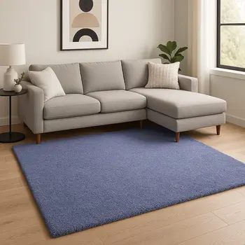 8' X 11' Purple Shag Hand Woven Area Rug