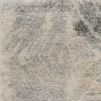 8' X 13'  Modern Ivory And Grey Abstract Area Rug