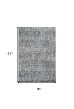 7' X 11'  Viscose Slate Area Rug