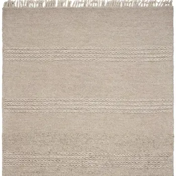 7' X 9'  Wool Natural Area Rug