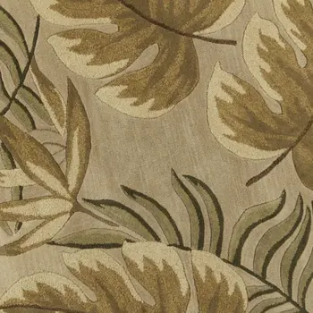 8' Sand And Beige Wool Hand Tufted Round Rug