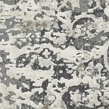 8' X 11' Ivory And Gray Floral Medallion Distressed Area Rug