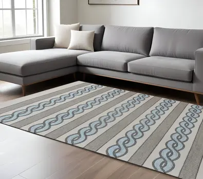8' X 11'  Uv Treated Polypropylene Ivory Or Spa Area Rug