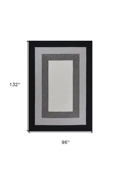 8' X 11'  Uv Treated Polypropylene Charcoal Area Rug