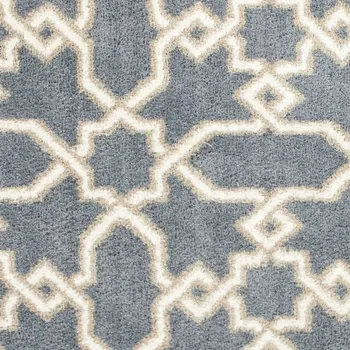 7' X 10' Microfiber Slate Blue Area Rug