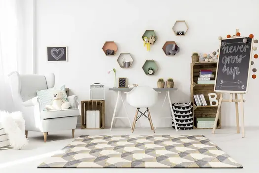 8' X 11' Gray And Ivory Wool Geometric Hand Tufted Area Rug