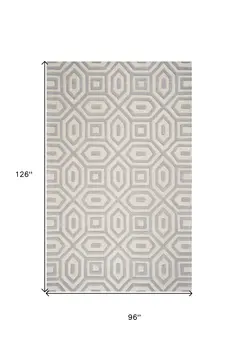8' X 10' 6 Wool Grey Area Rug