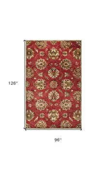 8' X 10' 6 Wool Red Area Rug