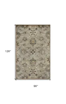 8' X 10' 6 Wool Grey Area Rug
