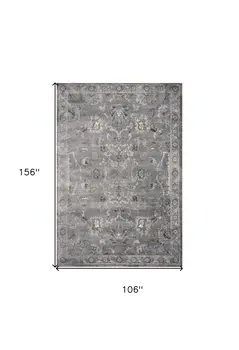 8' X 13' Gray Area Rug