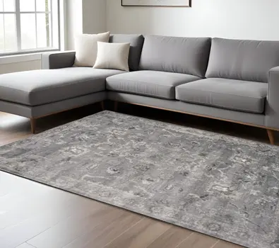 8' X 13' Gray Area Rug