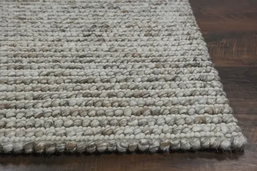 7' X 9'  Wool Natural Area Rug