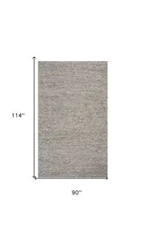7' X 9'  Wool Natural Area Rug