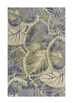 7' X 9'  Wool Blue Or  Green Area Rug