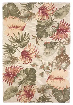 7' X 9'  Wool Beige Area Rug