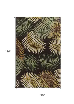 8' X 10' 6 Wool Espresso Area Rug