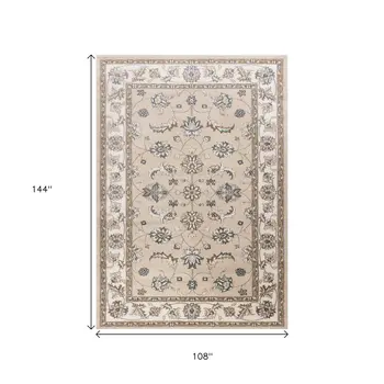 9' X 12'  Polypropylene Beige Or  Ivory  Area Rug