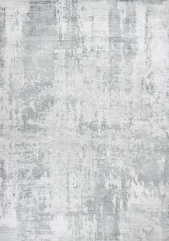 8' X 10' Gray And Light Gray Abstract Hand Loomed Area Rug