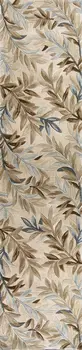 9' X 12' Ivory Hand Tufted Pinnate Fronds Indoor Area Rug
