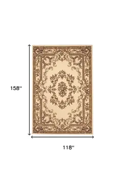 9' X 13'  Polypropylene Ivory Area Rug